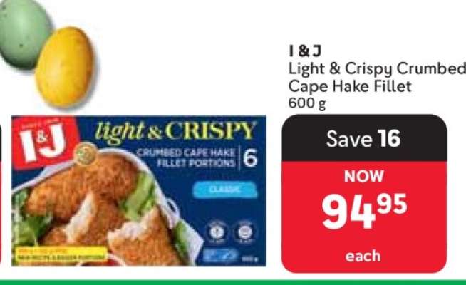 I & J Light & Crispy Crumbed Cape Hake Fillet