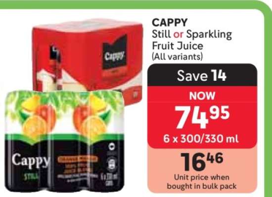 CAPPY Still or Sparkling Fruit Juice