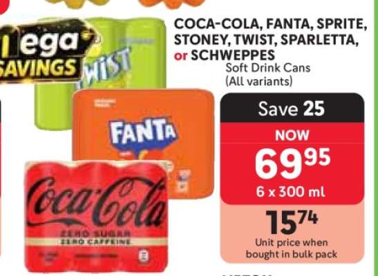 COCA-COLA, FANTA, SPRITE, STONEY, TWIST, SPARLETTA, SCHWEPPES