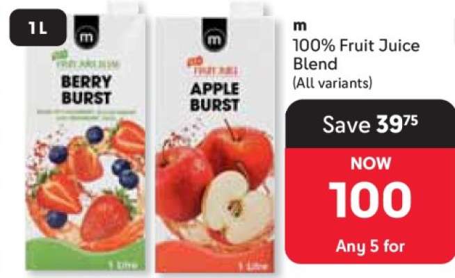 m 100% Fruit Juice Blend