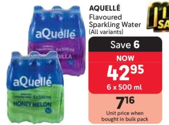 AQUELLÉ Flavoured Sparkling Water (All variants)
