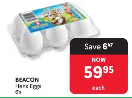BEACON Hens Eggs 6's