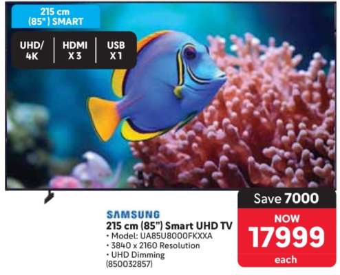 Samsung 215 cm (85") Smart UHD TV