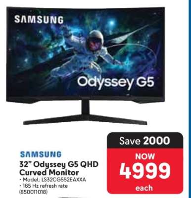 Samsung 32” Odyssey G5 QHD Curved Monitor