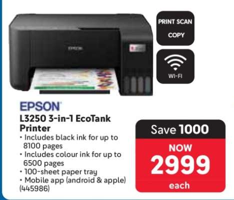 Epson L3250 3 In 1 Ecotank Printer