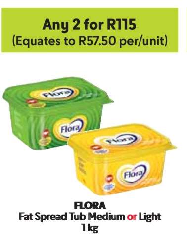 FLORA Fat Spread Tub Medium or Light