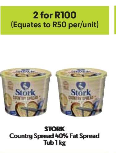 Stork Country Spread 40% Fat Spread Tub 1 kg