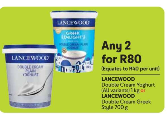 Lancewood Double Cream Yoghurt