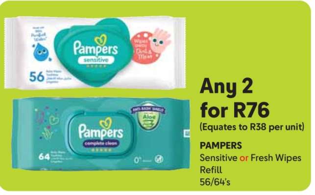 PAMPERS Sensitive or Fresh Wipes Refill