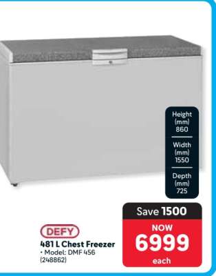 DEFY 481 L Chest Freezer