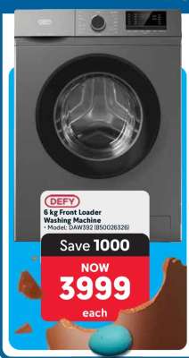 Defy 6 kg Front Loader Washing Machine