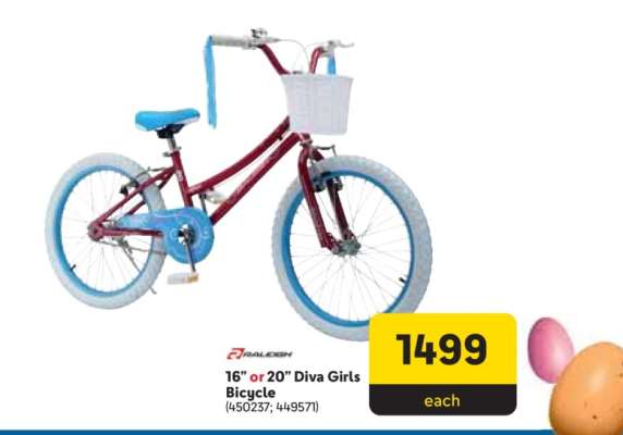 16” or 20” Diva Girls Bicycle