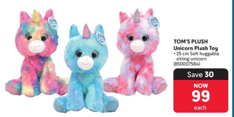TOM'S PLUSH Unicorn Plush Toy