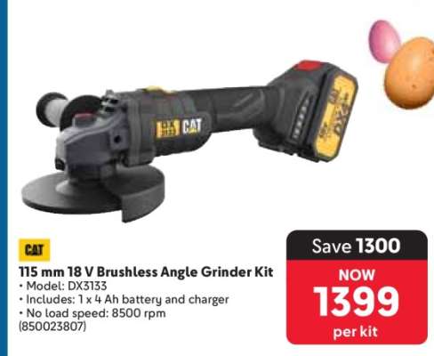 115 mm 18 V Brushless Angle Grinder Kit