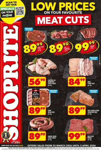 Shoprite catalogue  - 25/03/2026 - 05/04/2026.
