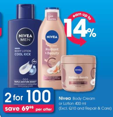 Nivea Body Cream or Lotion 400 ml
