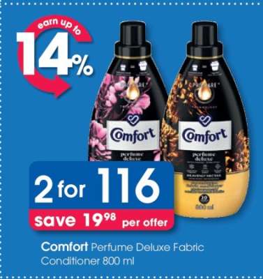 Comfort Perfume Deluxe Fabric Conditioner 800 ml