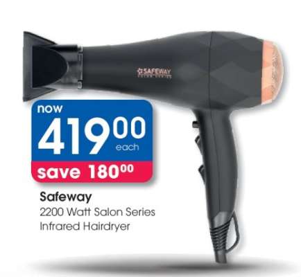 Safeway 2200 Watt Salon Series Infrared Hairdryer