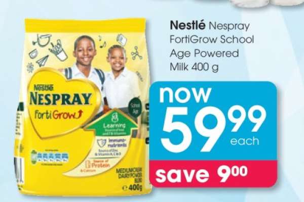 Nestlé Nespray FortiGrow School Age Powered Milk 400 g