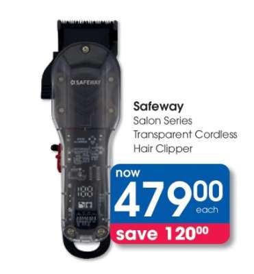 Safeway Salon Series Transparent Cordless Hair Clipper