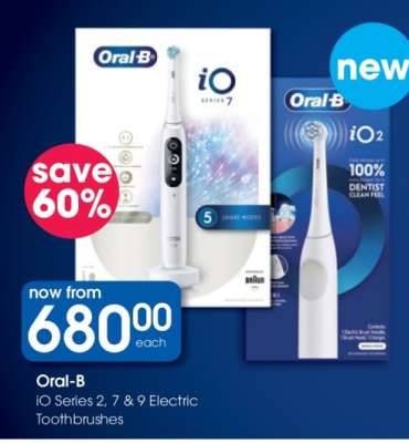 Oral-B iO Series 2, 7 & 9 Electric Toothbrushes