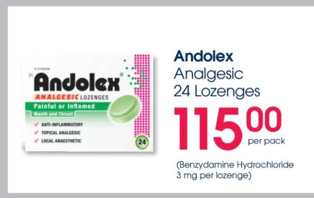 Andolex Analgesic 24 Lozenges