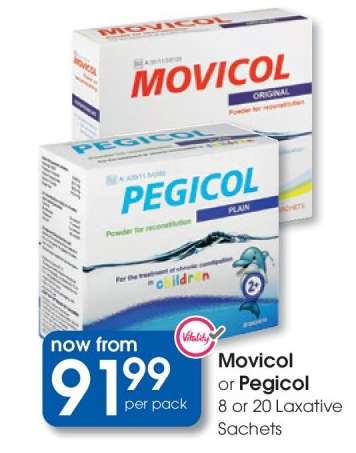 Movicol or Pegicol