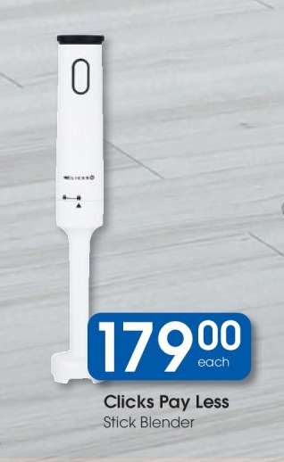 Clicks Pay Less Stick Blender