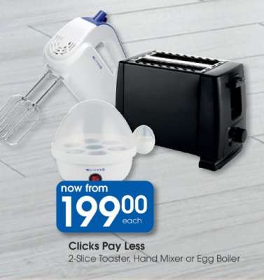 2-Slice Toaster, Hand Mixer or Egg Boiler