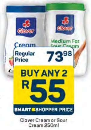 Clover Cream or Sour Cream 250ml