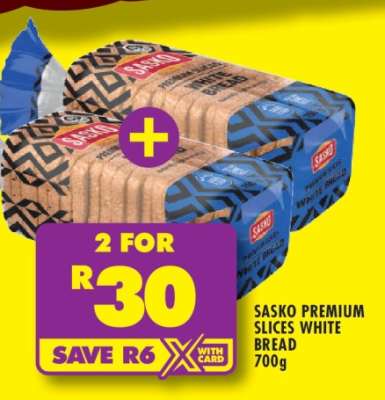 Sasko Premium Slices White Bread 700g