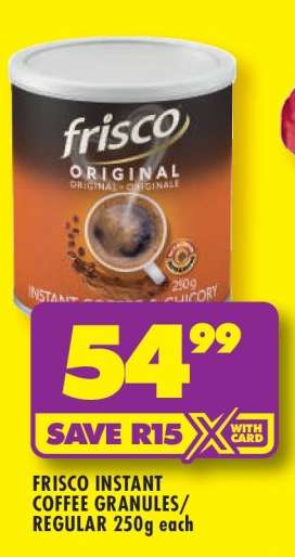 FRISCO INSTANT COFFEE GRANULES/REGULAR 250g