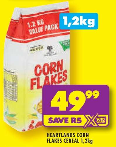HEARTLANDS CORN FLAKES CEREAL 1,2kg