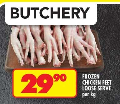 FROZEN CHICKEN FEET LOOSE SERVE