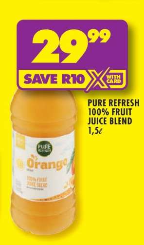 PURE REFRESH 100% FRUIT JUICE BLEND 1,5ℓ
