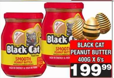 BLACK CAT PEANUT BUTTER 400G X 6's