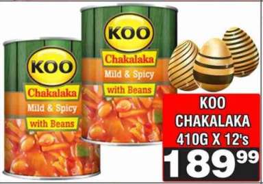 KOO CHAKALAKA 410G X 12's
