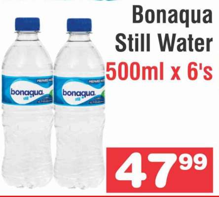 Bonaqua Still Water 500ml x 6's