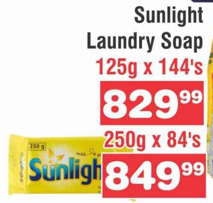SUNLIGHT LAUNDRY SOAP 250G X 84's