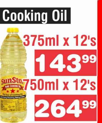 SunStar Pure Cooking Oil 750ml x 12's