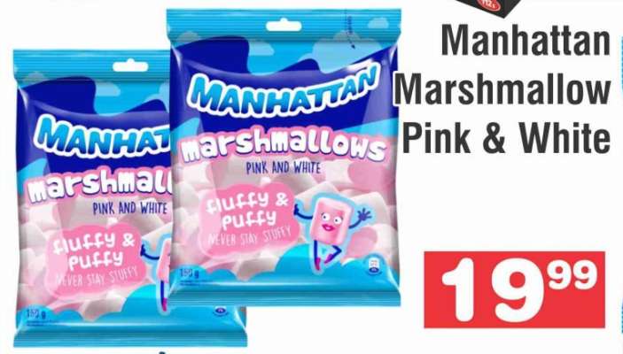 Manhattan Marshmallow Pink & White