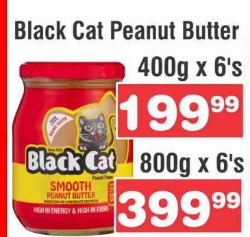 BLACK CAT PEANUT BUTTER 400G X 6's