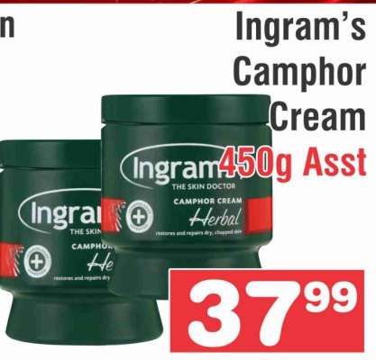 Ingram's Camphor Cream 450g Asst