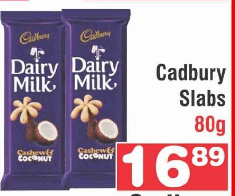 CADBURY SLABS 80G