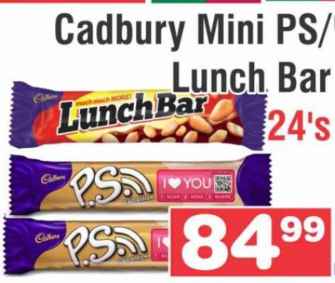 Cadbury Mini PS/ Lunch Bar 24's