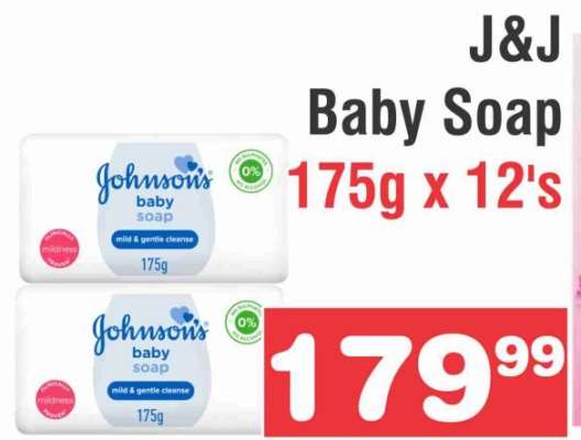 J&J Baby Soap 175g x 12's