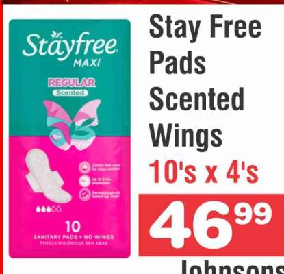 Stay Free Pads Scented Wings 10's x 4's