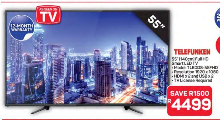 TELEFUNKEN 55" (140cm) Full HD Smart LED TV