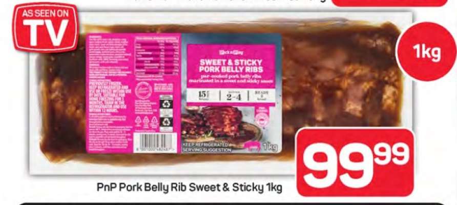 PnP Pork Belly Rib Sweet & Sticky 1kg
