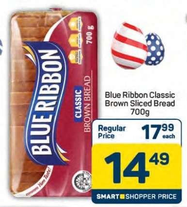 Blue Ribbon Classic
Brown Sliced Bread
700g